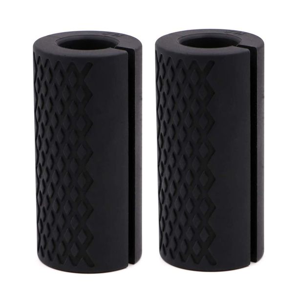 Gym Weight Bar Barbell Silicone Grips - 2 Piece