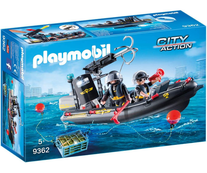 Playmobil SWAT Boat, Floats On Water