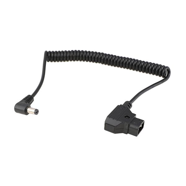 D-Tap to Barrel/DC Coiled Power Cable Compatible with Cameras and Lights
