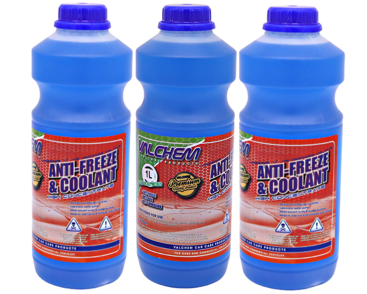 Valchem High Concentrate Anti-Freeze &amp; Coolant 1L - 3 Pack