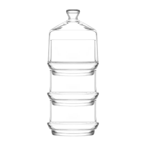 3 Layer Glass Berry Jar s with Lid -710ml