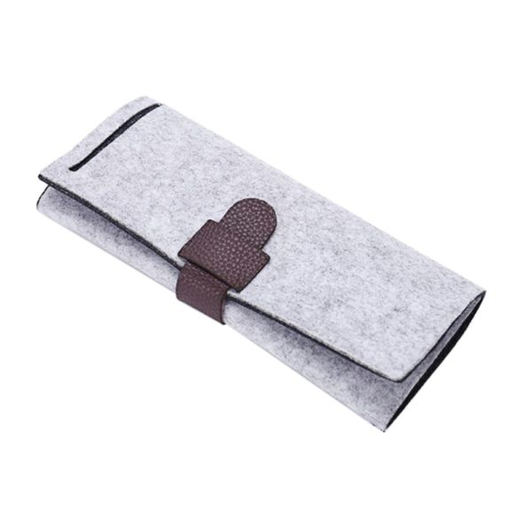 Portable Felt Folding Travel Earrings Rings Jewelry Bag Organizer - Black