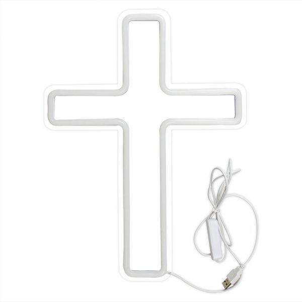 Jesus Christ Cross Neon Signs, Cross Jesus Neon Sign Light Home Decoration