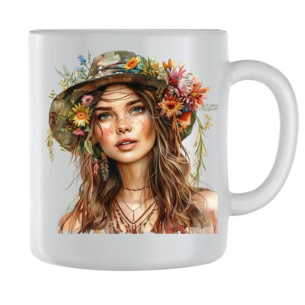 Fierce Coffee Mugs for Women Trendy Boho Girls Graphic Cups Design Gift 161