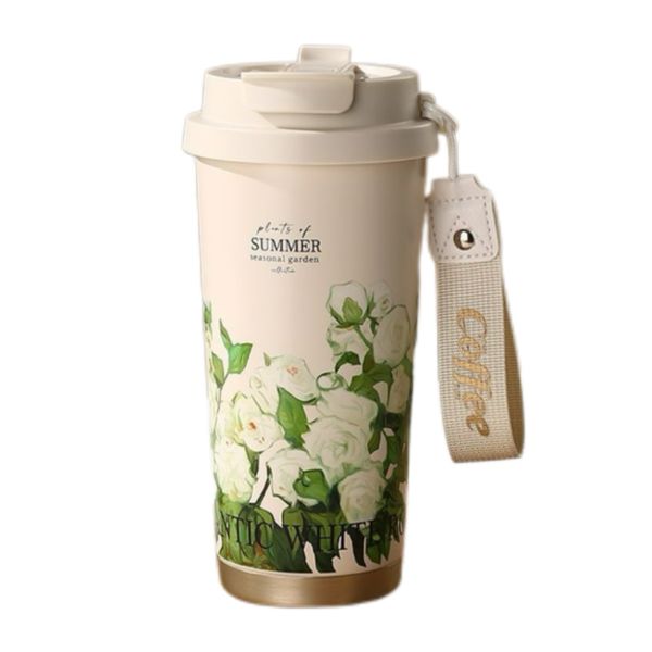 Travel Office Coffee Mug Stainless Steel Tumbler Cup 500ML
