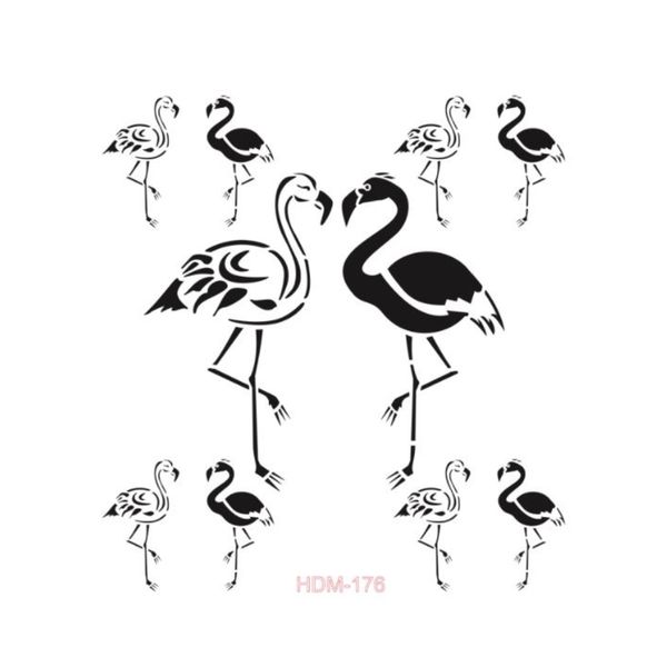 Cadence Stencil Flamingos