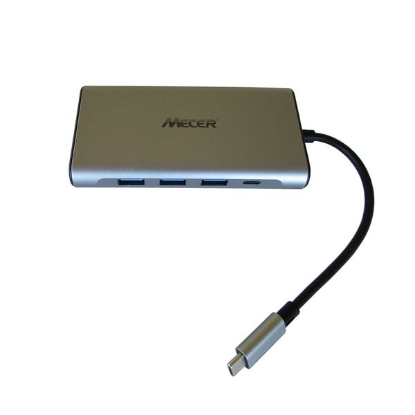 Mecer Type C Universal Docking Station 11 in 1 Hub Multiport Adapter - Grey