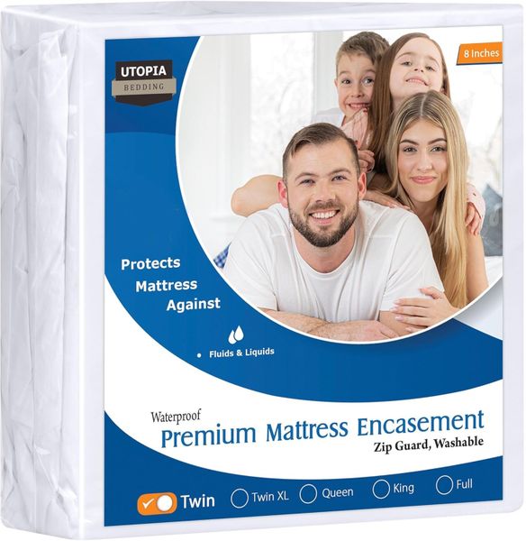 Fully-Encased Waterproof Mattress Cover Protector-Twin
