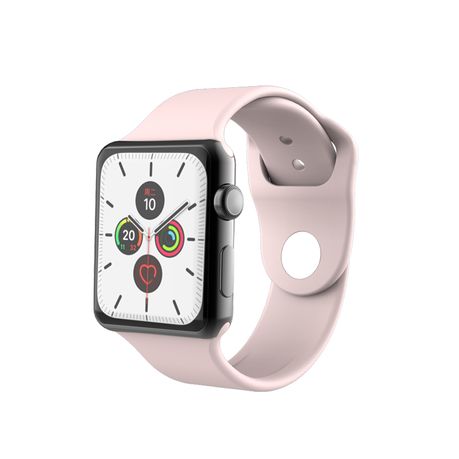 Silicone Strap For Apple Watch Pink Sand 38 40mm Shop Today