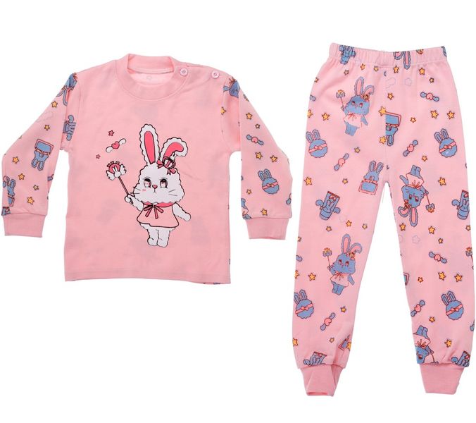 100% Cotton Winter Girls Rabbit Pyjamas Set