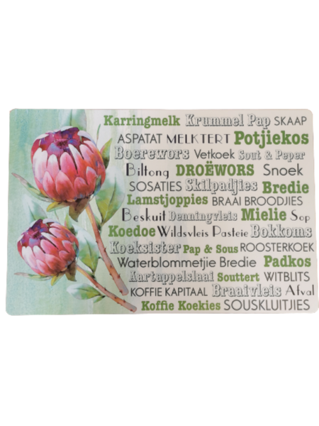 Placemats / Afrikaans Words Placemats x4