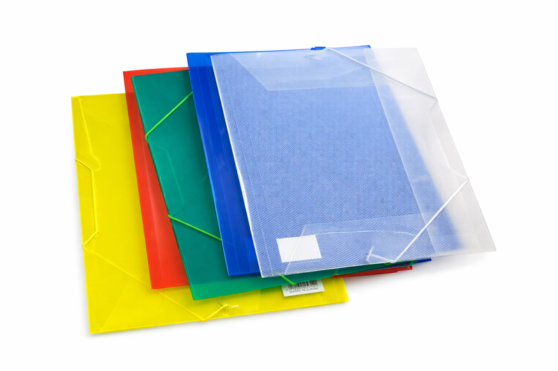 A4 Expanding Document Folder wt Elastic Closure - Assorted Colors 10 x Pcs