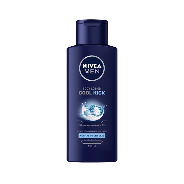 NIVEA MEN Cool Kick Body Lotion with Instant Cooling Complex, 250ml