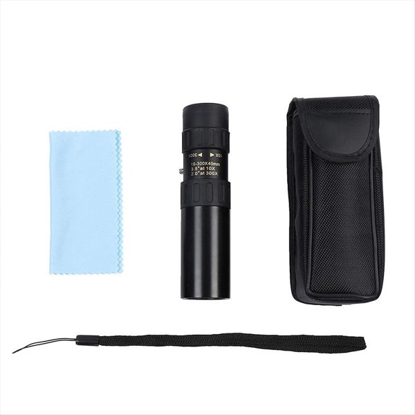 Metal 10-300X40 Zoom Hd Single-Tube Telescope Long Range Portable