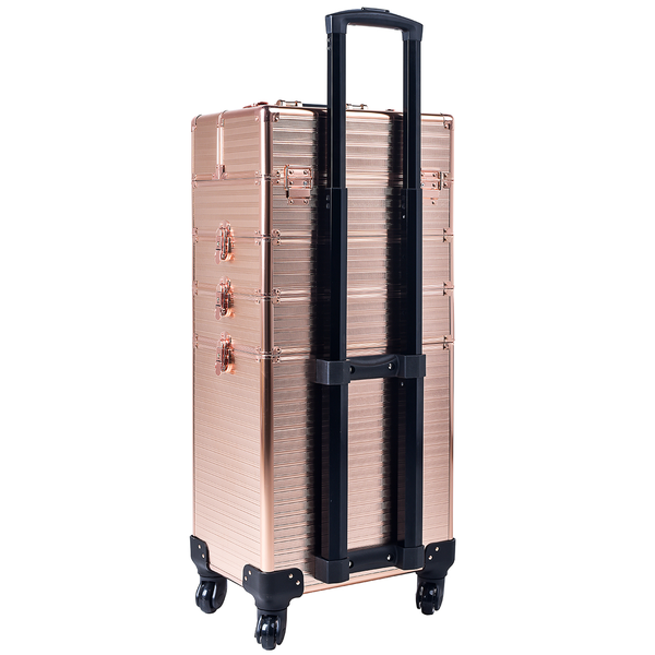 3-in-1 Portable Rolling Makeup Cosmetic Organizer Traveling Case