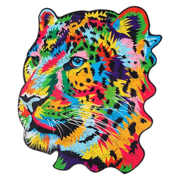 Wooden Animal 125pc Jigsaw Puzzle – Leopard