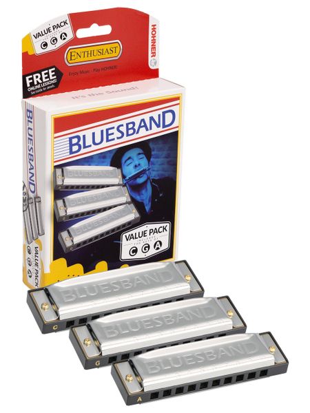 Hohner Blues Band Value pack C G A Diatonic Harmonica