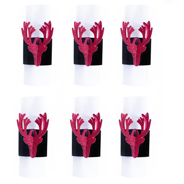 6 Red Reindeer Napkin Rings Shop Today. Get it Tomorrow!