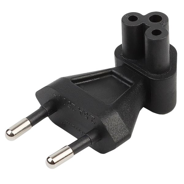2-Pin Eu Male To Iec 320 C5 Female Ac Adapter 2.5A Fuse,Eu Converter