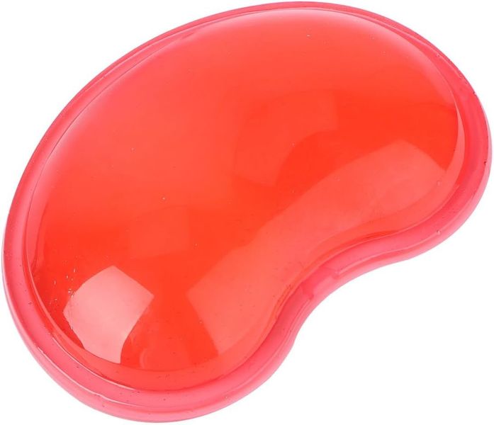 Heart-Shaped Silicone Mouse Pad with Gel Wrist Cushion Flexible Clear