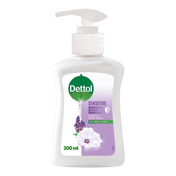 Dettol 200ml Liquid Hand Wash, Hygiene Soap, Sensitive, Refill Pouch