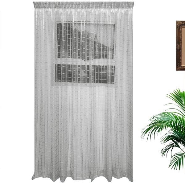 Grid Voile - Grey - Taped image