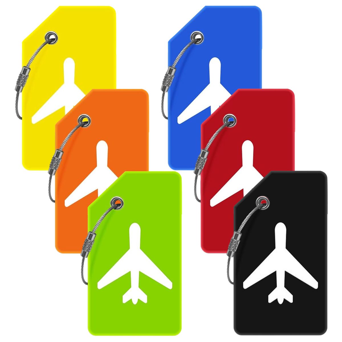 6PCS Suitcase Tags Identifiers for Luggage Indentifier Flexible Name Tags