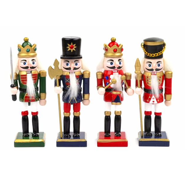 Seasons Greetings Christmas Nutcracker Set 12cm - 4 Piece