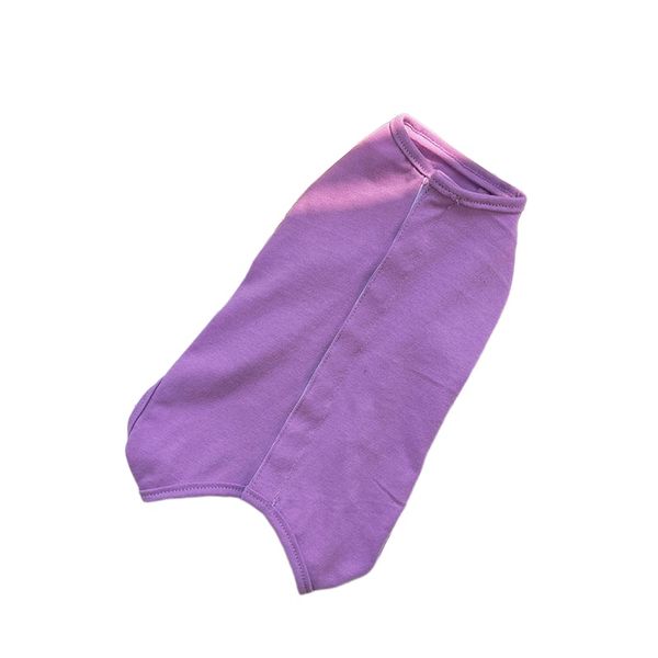 Four Seasons Solid Color Striped Dog Cat Clothes Pink and White Striped M