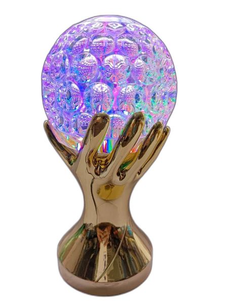 Auto Rotating Trophy Style LED Table Lamp Multi color Lights Lamp