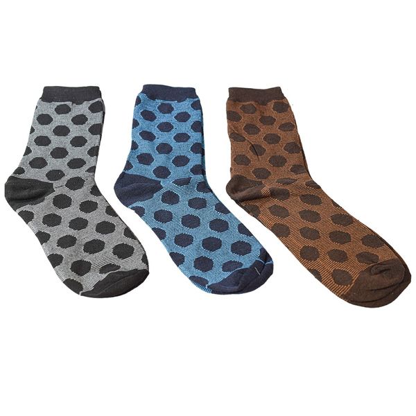 Men's Spotted Pattern Design Fashionable &amp; Comfortable Socks-3 Pairs