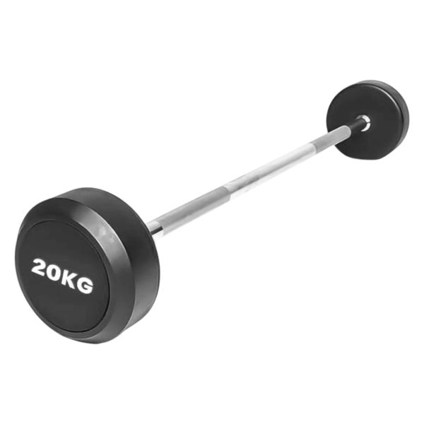 i-Fitness Rubber Fixed Barbell - 20kg