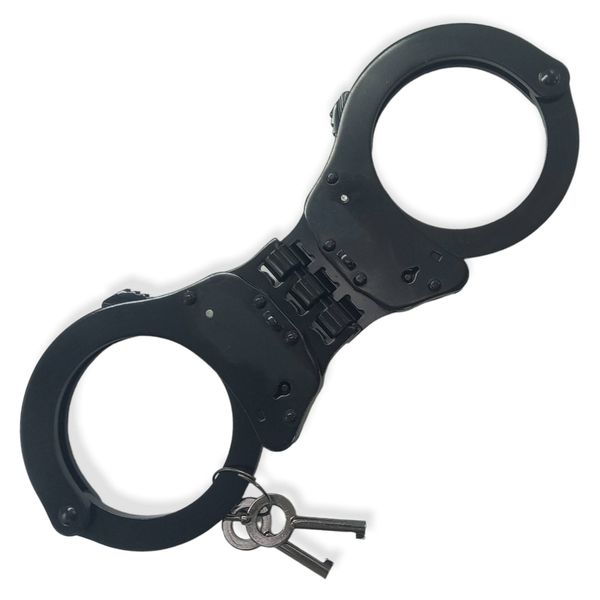 Ballistic Carbon Steel Triple Hinged Handcuffs