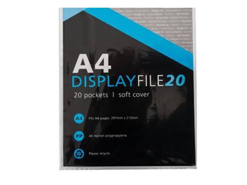 File Display-Book A4 20-Page Pack of 5
