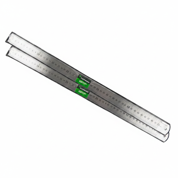 Kaufmann Steel Ruler 500mm - Durable for Accurate Measurements - 2 Pack