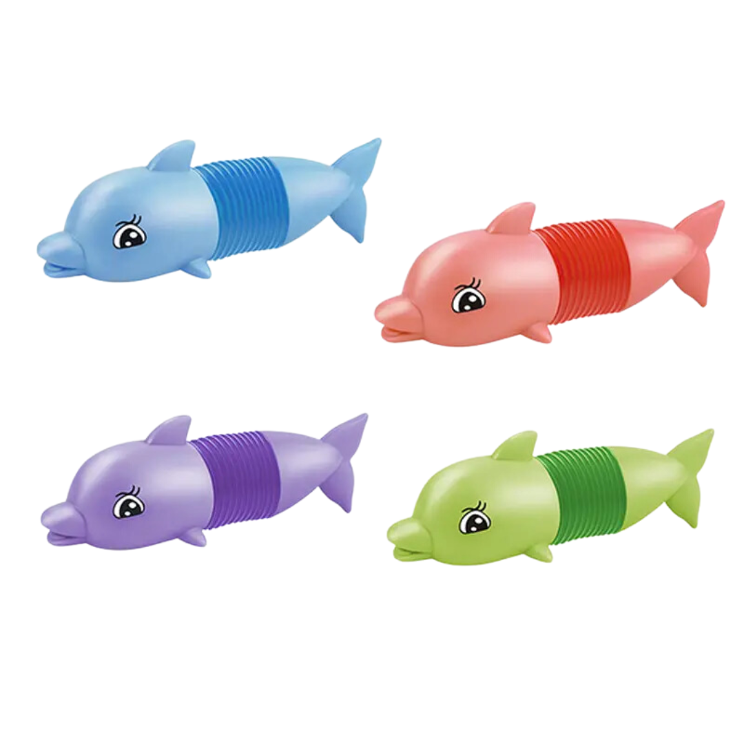 Sensory Telescopic Toy with Sticky Hands and Feet - 4 Pack Dolphin Toys ...