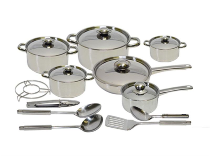 18 Piece Stainless Steel Cookware Set