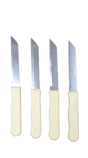 Fixwell - Serrated Vegetable Knives X 4 - Cream