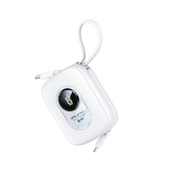 Vp18 Portable 22.5W with Two Built-in Cables Digital Display Power Bank