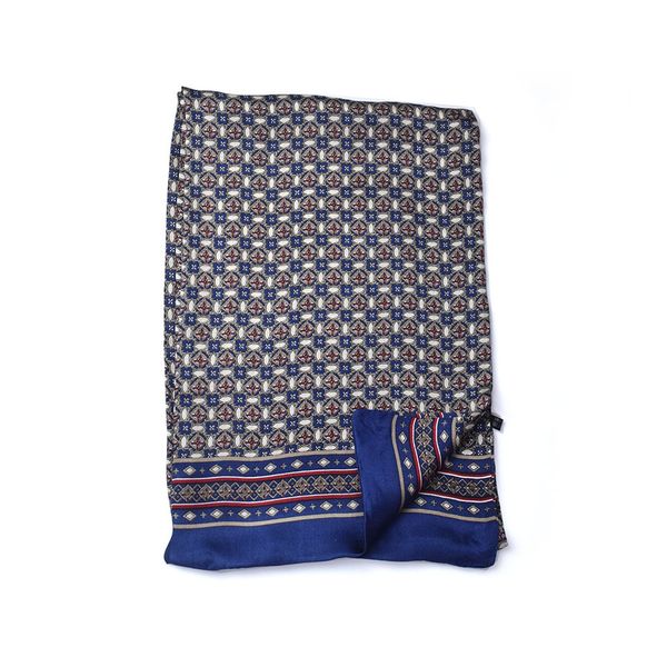 Men's Spring and Autumn Long Mulberry Silk Business Plaid Scarf