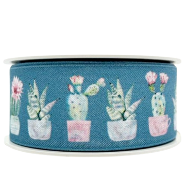 Luxury Woven Ribbon (15m roll) - Cactus