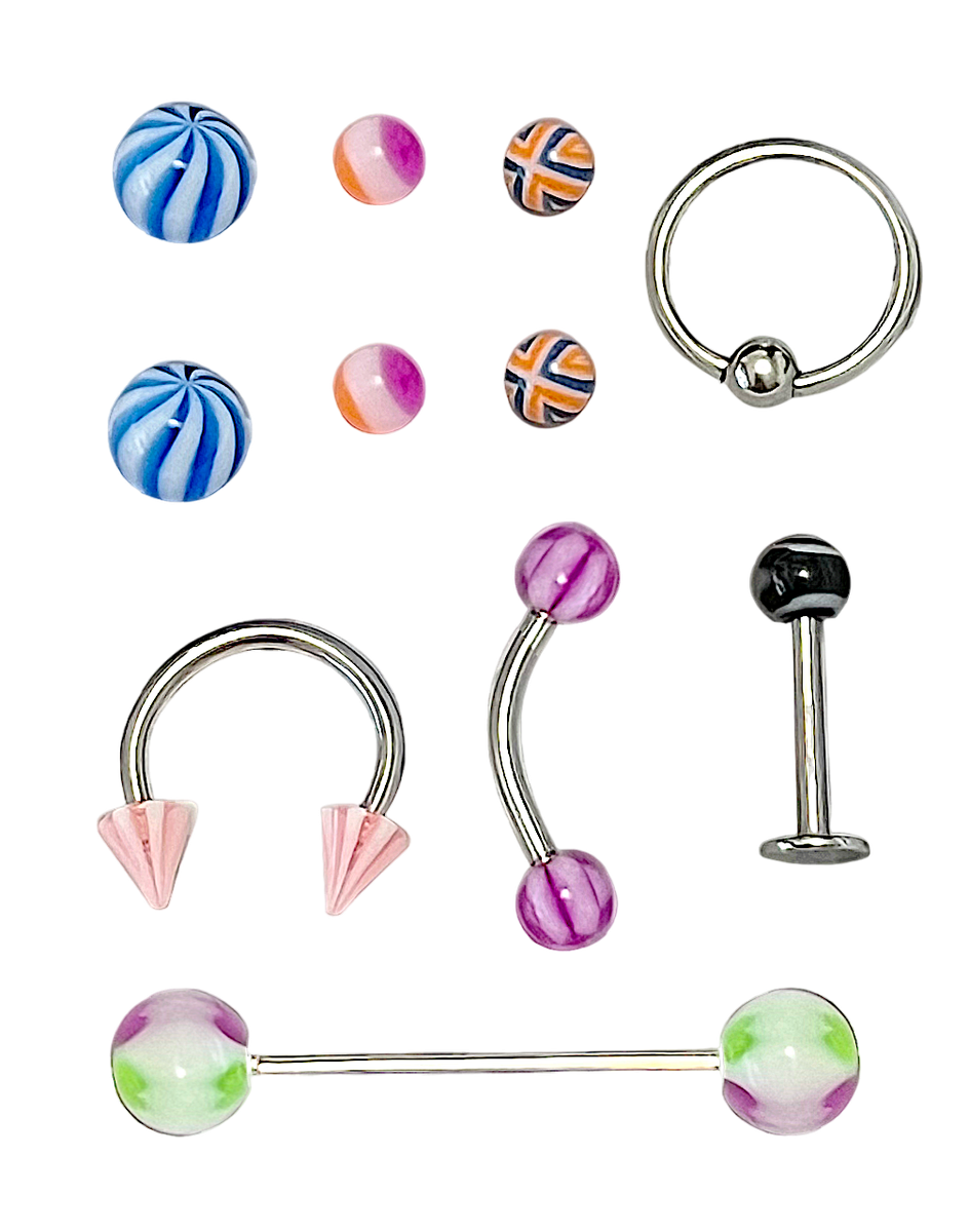 Piercing Rainbow Fun Embrace Your Colourful Side Set of Body Piercings! Shop Today. Get it
