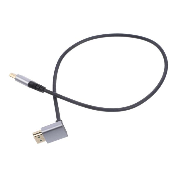 0.5m To Male Angled Video Cable For Computer Monitor, TV, Tight Space