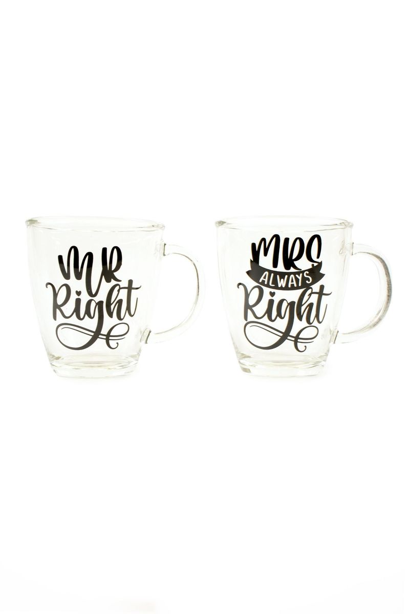 2 Pack Script Glass Coffee Cup | Shop Today. Get it Tomorrow ...