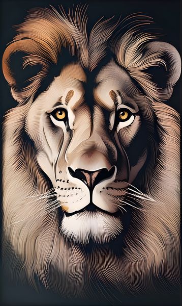 RootedArt Canvas Wall Art Home Decor - Lion Gaze 9