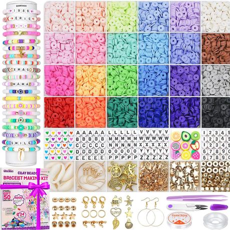 6000+ Clay Beads Bracelet Making Kit for Jewelry Making for Friendship Image