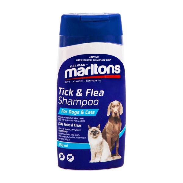 Marltons - Tick &amp; Flea Shampoo - For Dogs &amp; Cats - 250ml