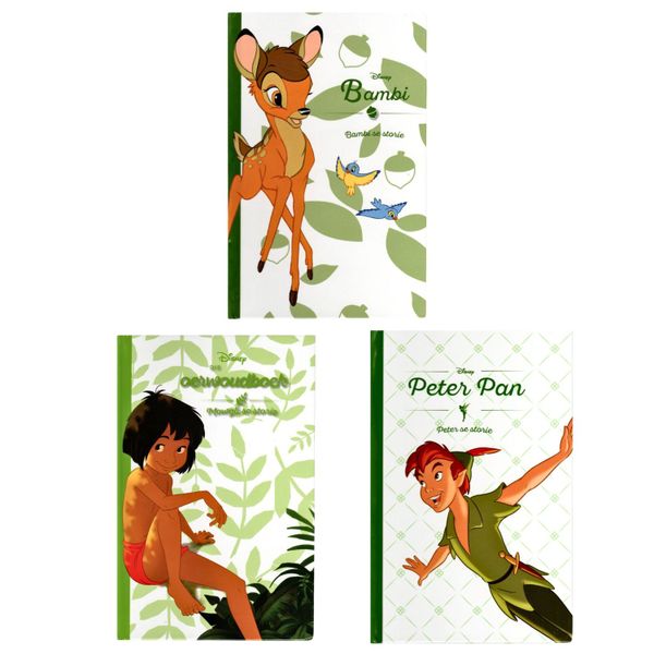 Disney Kinder Afrikaans Leesboek Stel Van 3 Peter Pan, Mowgli en Bambi