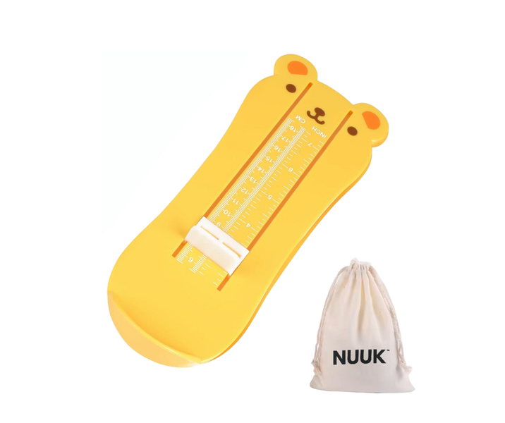 Baby Foot Measuring Tool with Shoe Size Chart and Drawstring Bag