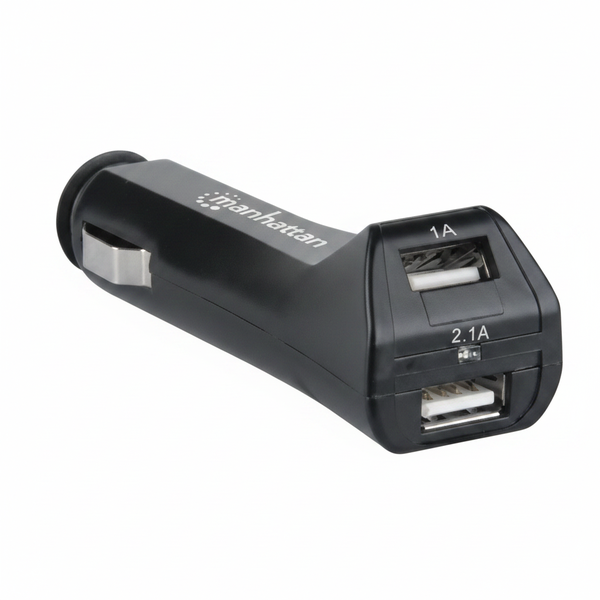 Manhattan Dual-Port Automotive USB Charger for Simultaneous Charging